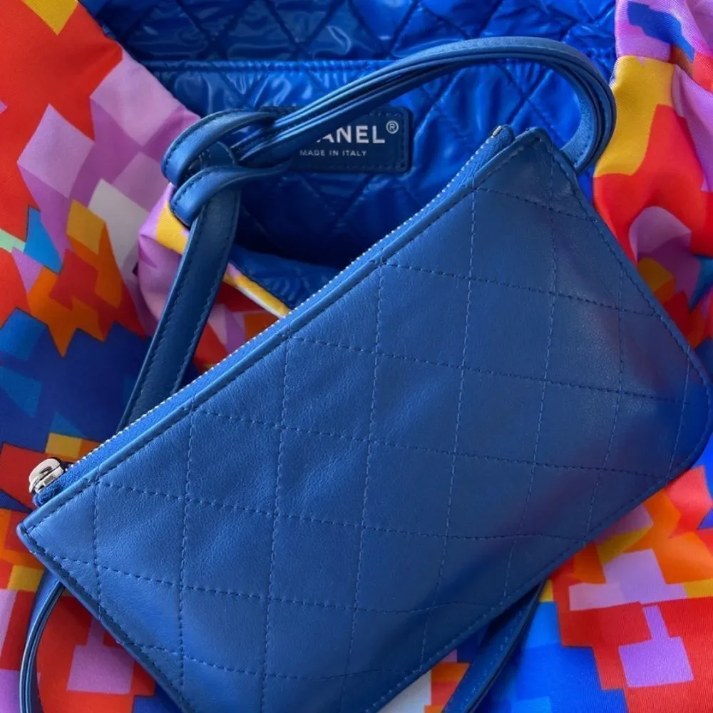 Chanel Geometric Multicolor Nylon Tote